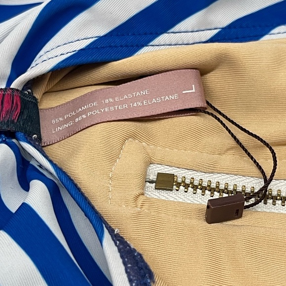 Shirl Clark one piece nautical bombshell half zip cheeky size large new - Picture 9 of 10